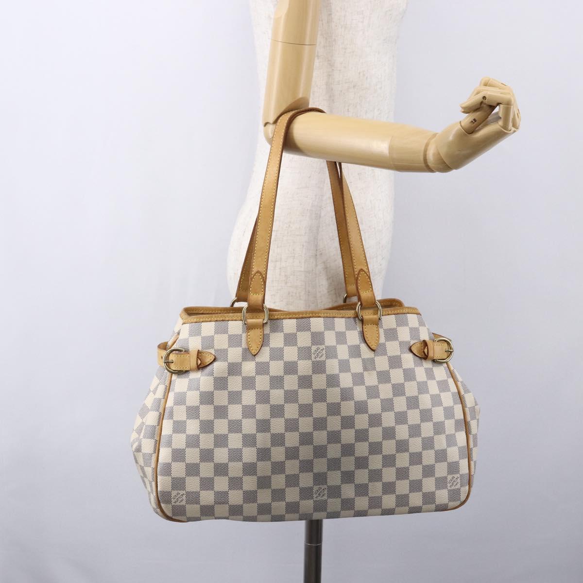 LOUIS VUITTON Damier Azur Batignolles Horizontal Tote Bag N48172 LV Auth 154170