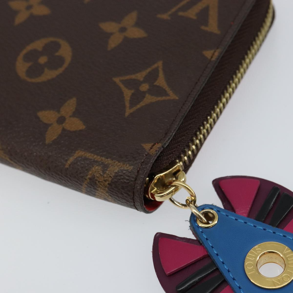 LOUIS VUITTON Monogram Totem Zippy Wallet Purple Red blue M61364 LV Auth 154173