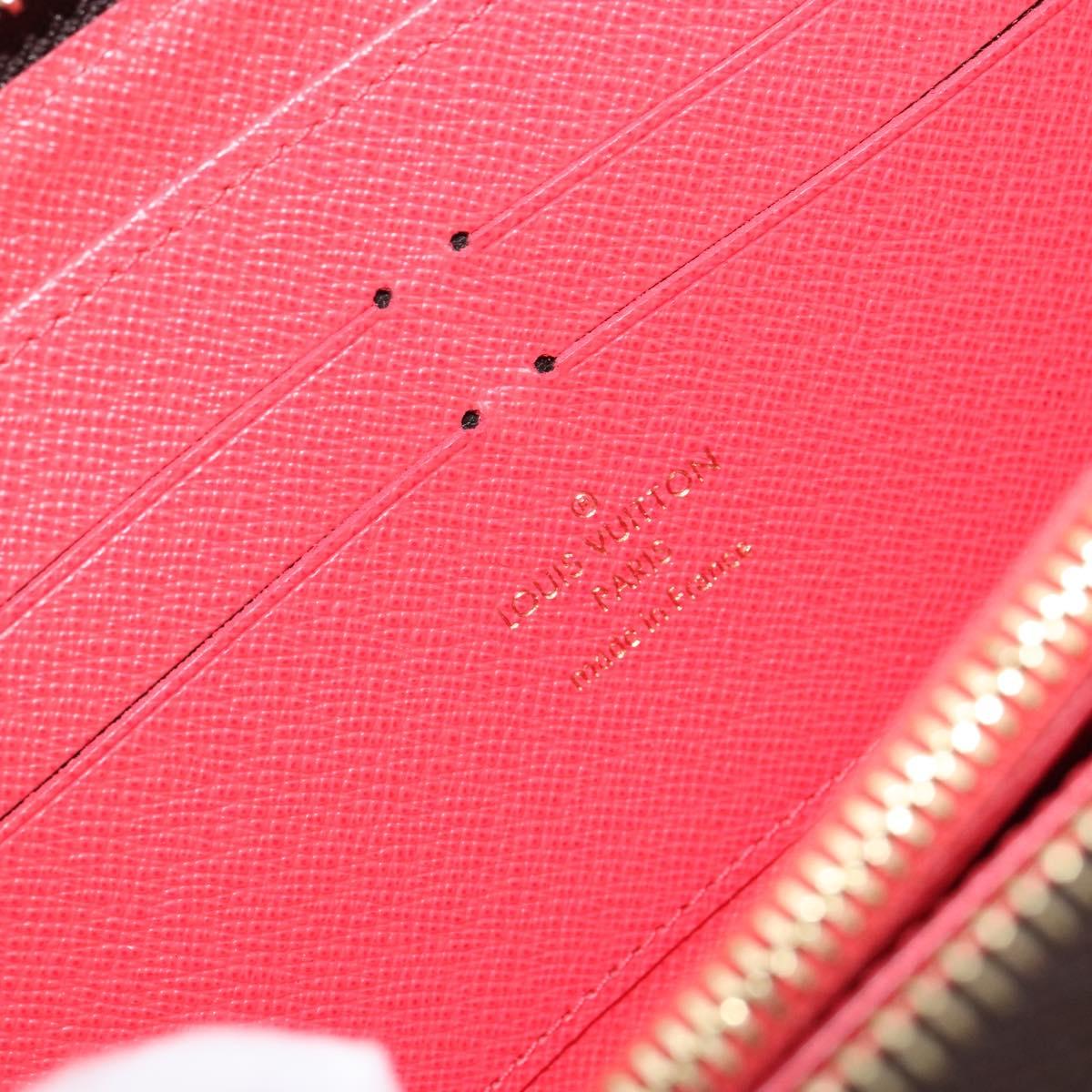 LOUIS VUITTON Monogram Totem Zippy Wallet Purple Red blue M61364 LV Auth 154173