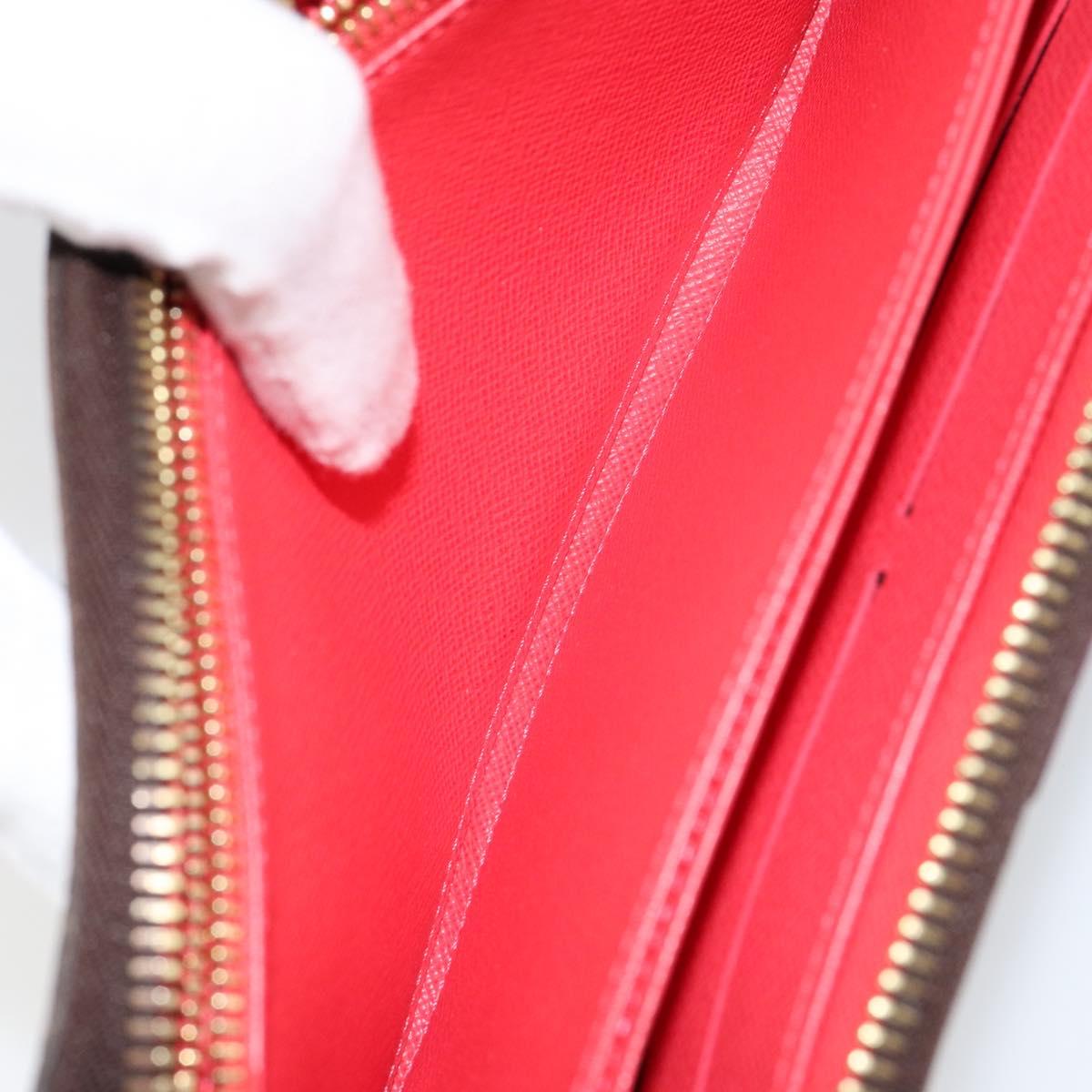 LOUIS VUITTON Monogram Totem Zippy Wallet Purple Red blue M61364 LV Auth 154173