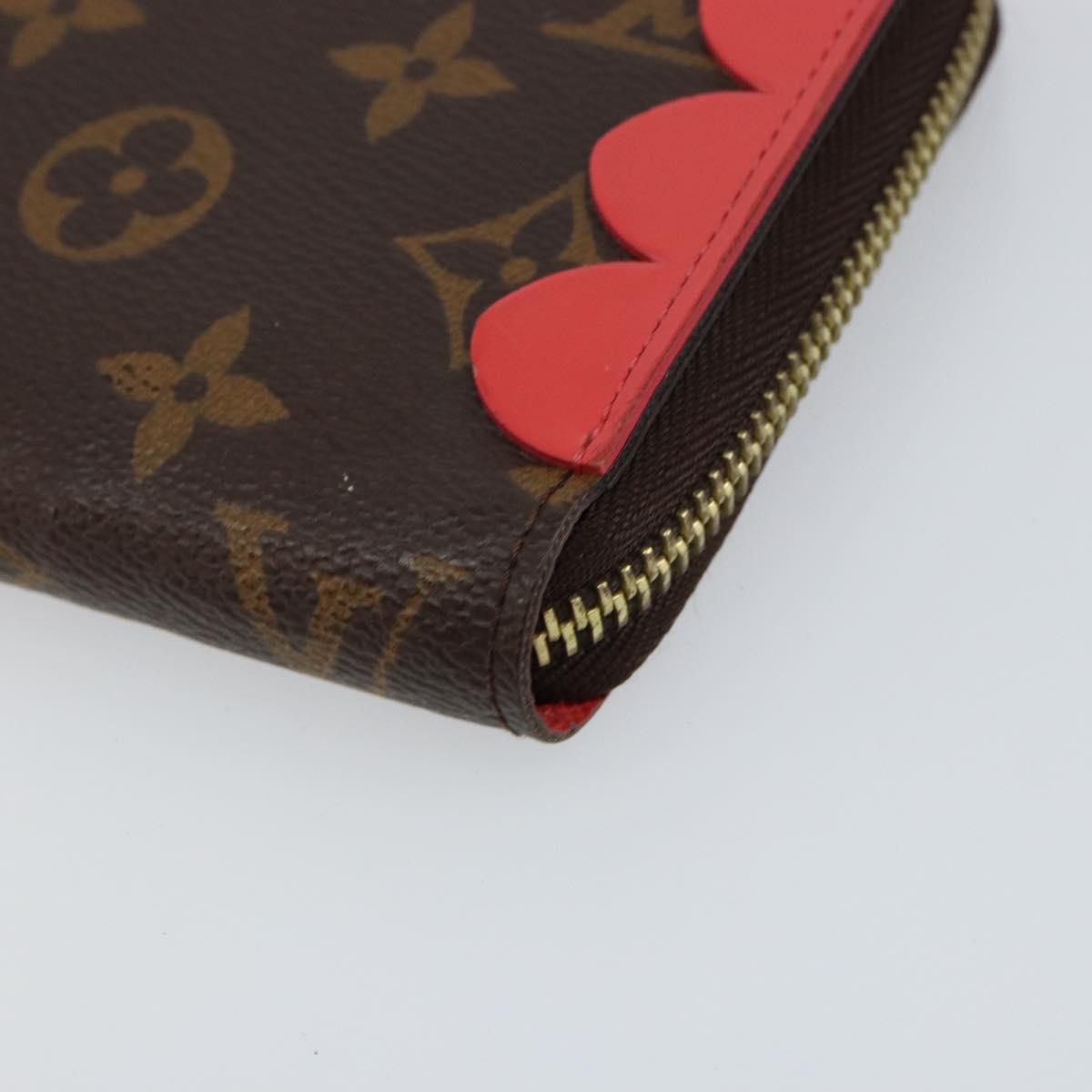 LOUIS VUITTON Monogram Totem Zippy Wallet Purple Red blue M61364 LV Auth 154173