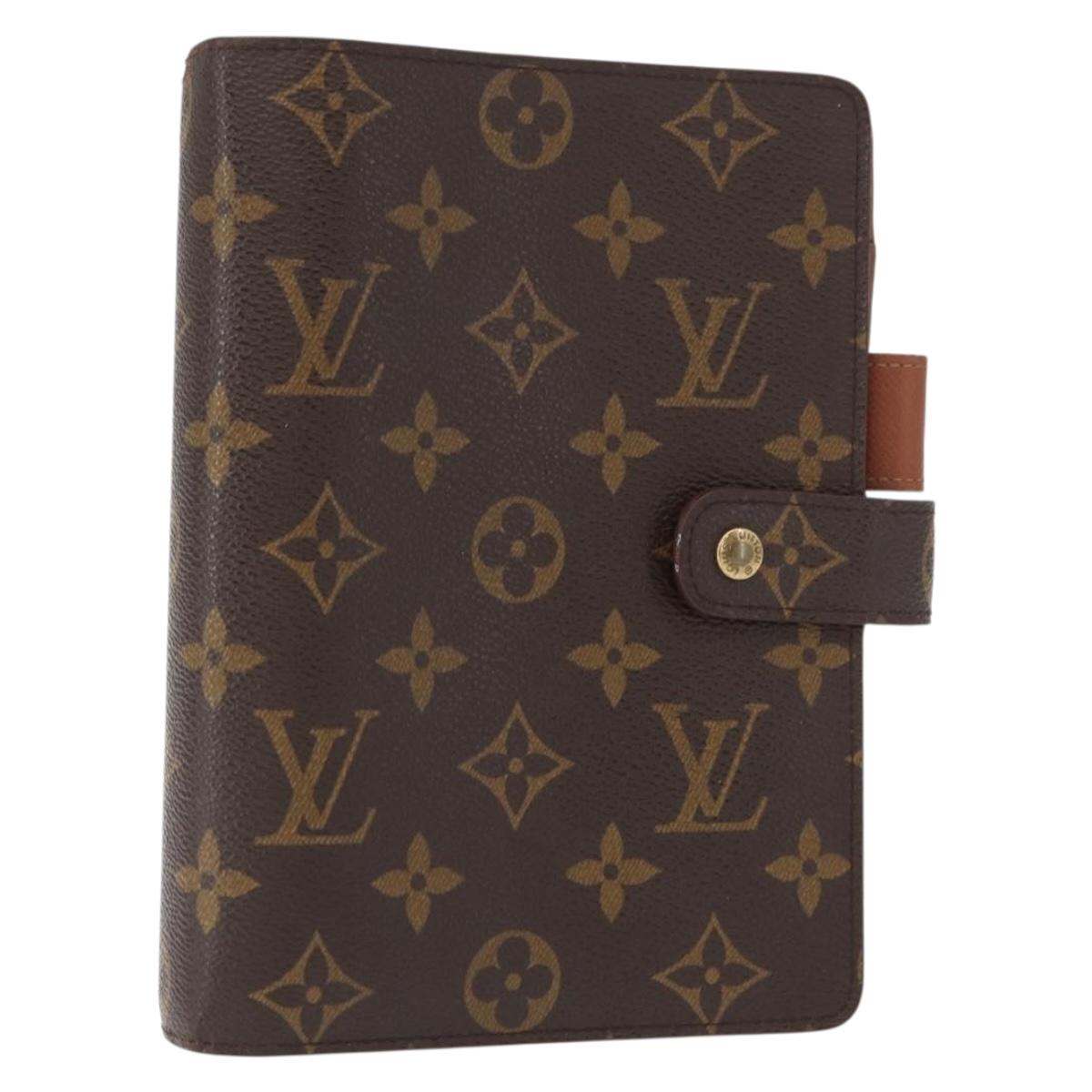 LOUIS VUITTON Monogram Agenda MM Day Planner Cover R20105 LV Auth 154176