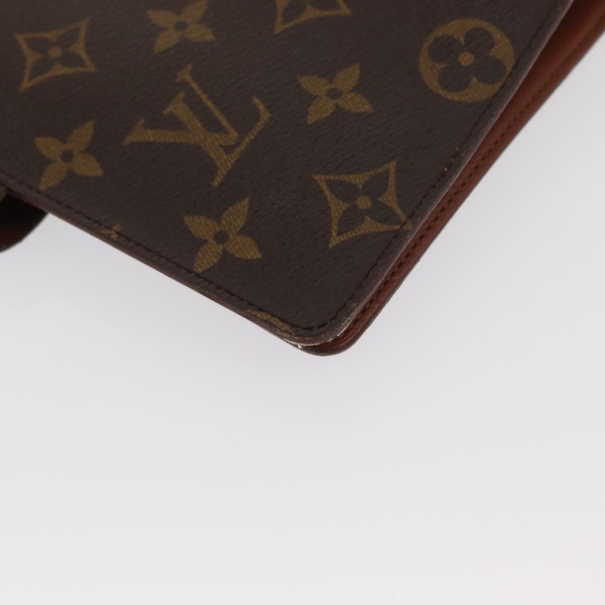 LOUIS VUITTON Monogram Agenda MM Day Planner Cover R20105 LV Auth 154176