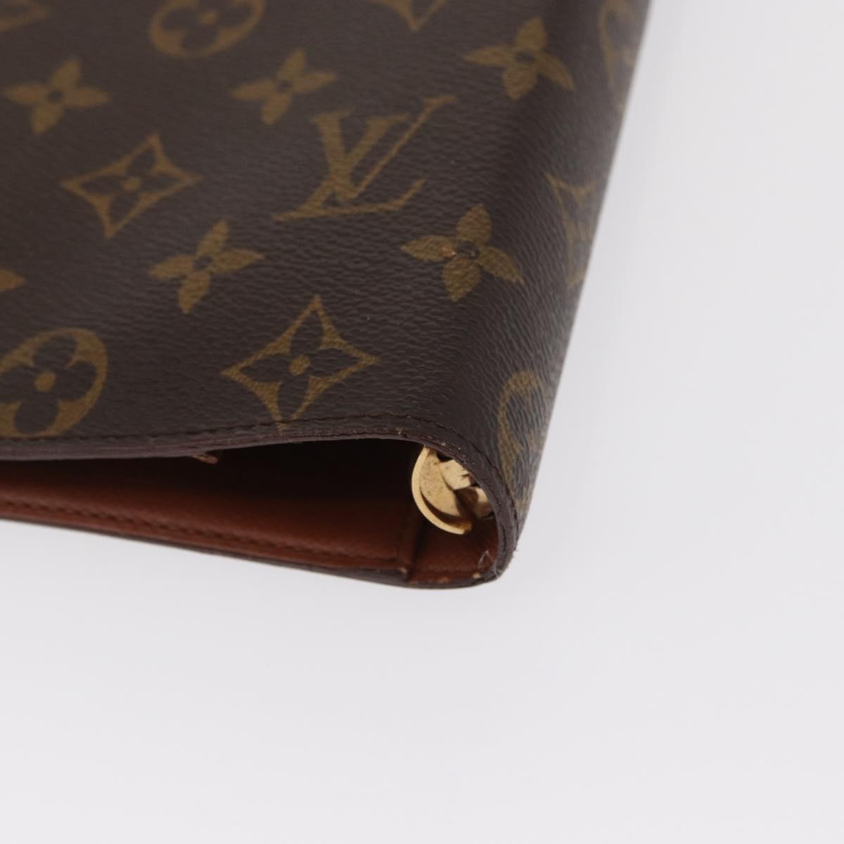 LOUIS VUITTON Monogram Agenda MM Day Planner Cover R20105 LV Auth 154176
