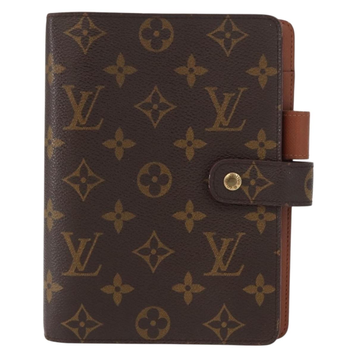LOUIS VUITTON Monogram Agenda MM Day Planner Cover R20105 LV Auth 154176