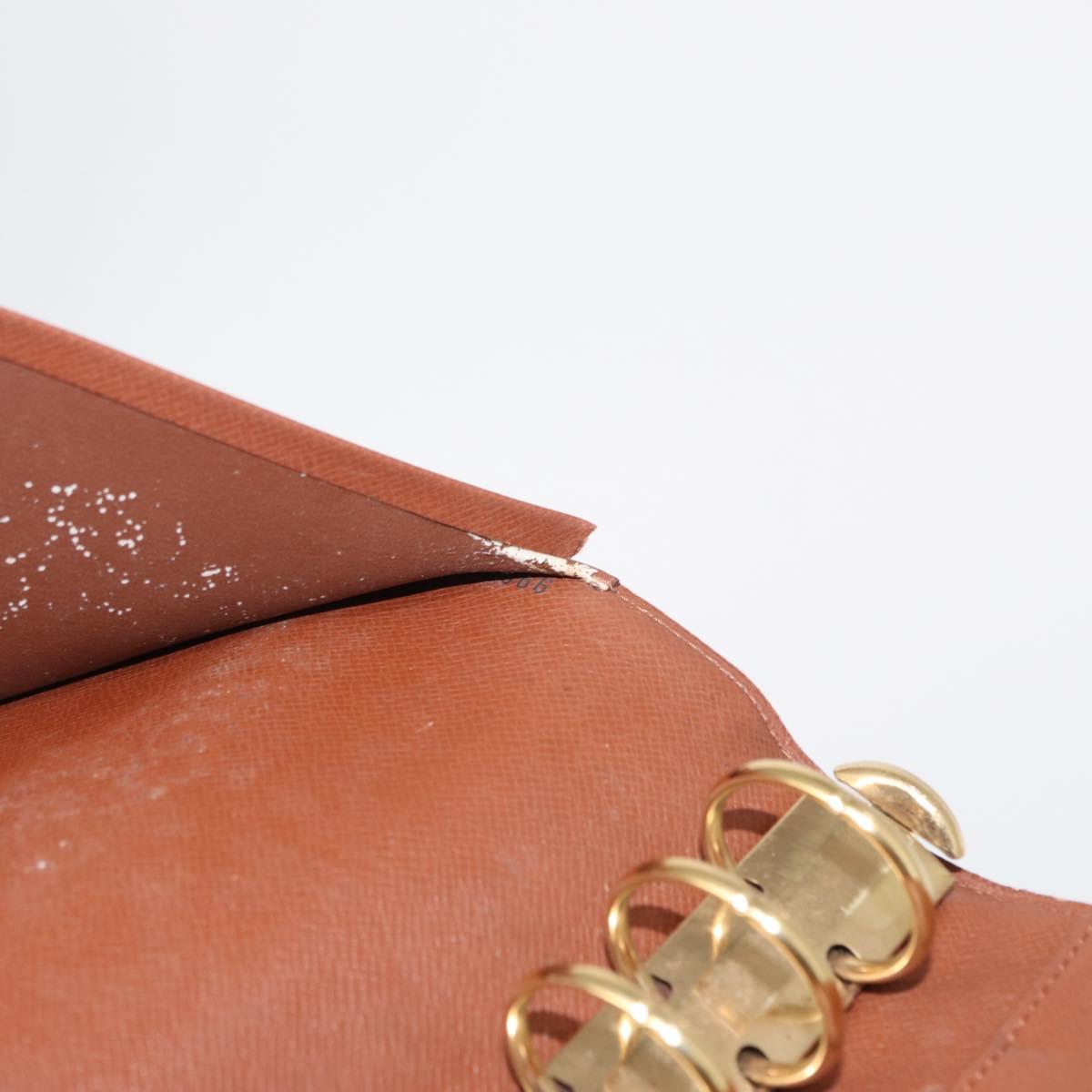 LOUIS VUITTON Monogram Agenda MM Day Planner Cover R20105 LV Auth 154176