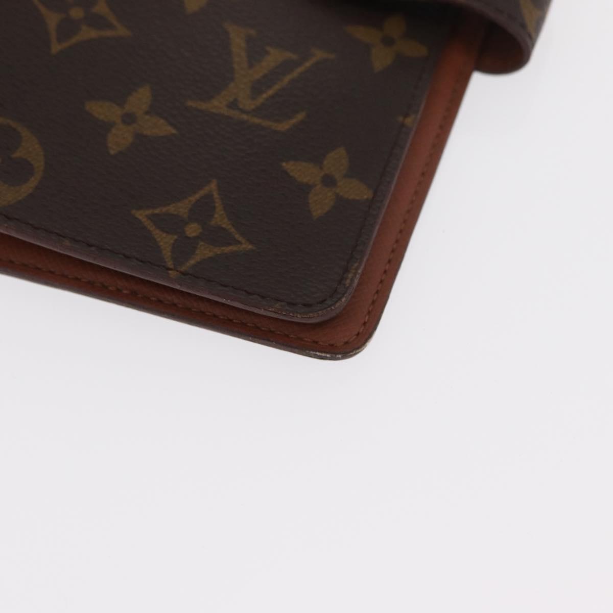 LOUIS VUITTON Monogram Agenda MM Day Planner Cover R20105 LV Auth 154176