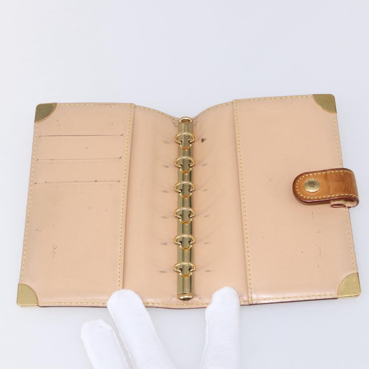 LOUIS VUITTON Multicolor Agenda PM Day Planner Cover Black R20895 LV Auth 154177