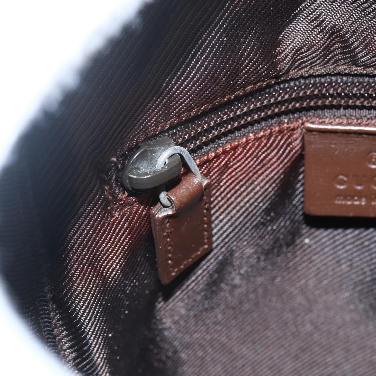 GUCCI GG Canvas Shoulder Bag Beige Silver 018 1612 Auth 154191