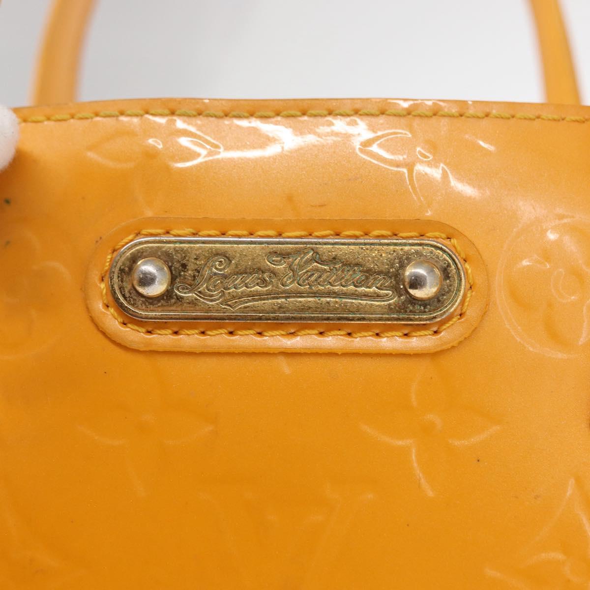 LOUIS VUITTON Monogram Vernis Wilshire PM Bag Jaune Passion M91725 Auth 154194