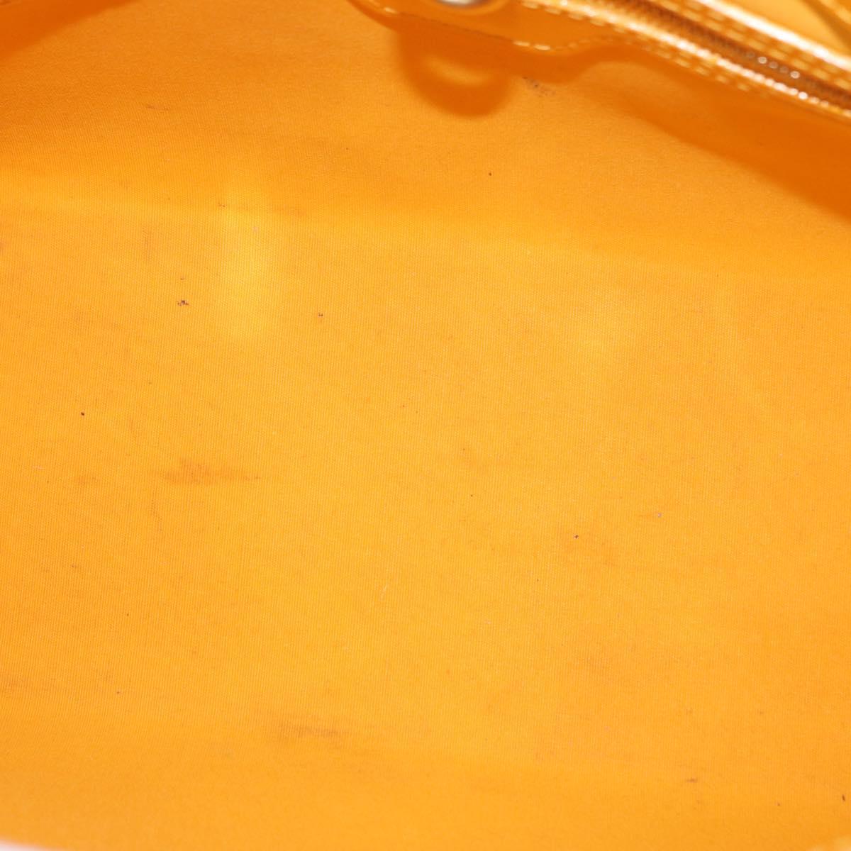 LOUIS VUITTON Monogram Vernis Wilshire PM Bag Jaune Passion M91725 Auth 154194