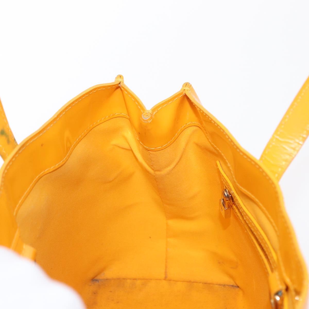 LOUIS VUITTON Monogram Vernis Wilshire PM Bag Jaune Passion M91725 Auth 154194