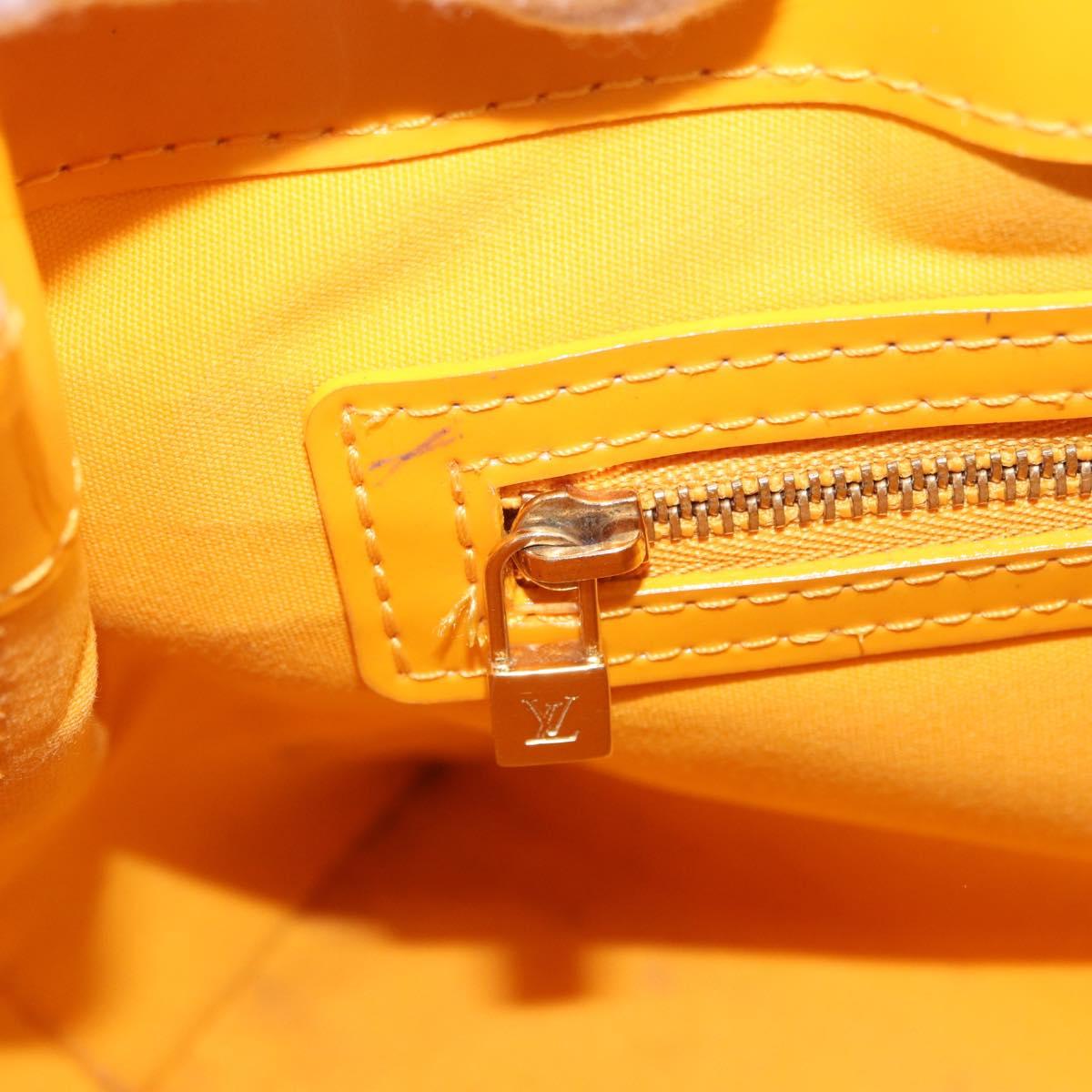 LOUIS VUITTON Monogram Vernis Wilshire PM Bag Jaune Passion M91725 Auth 154194