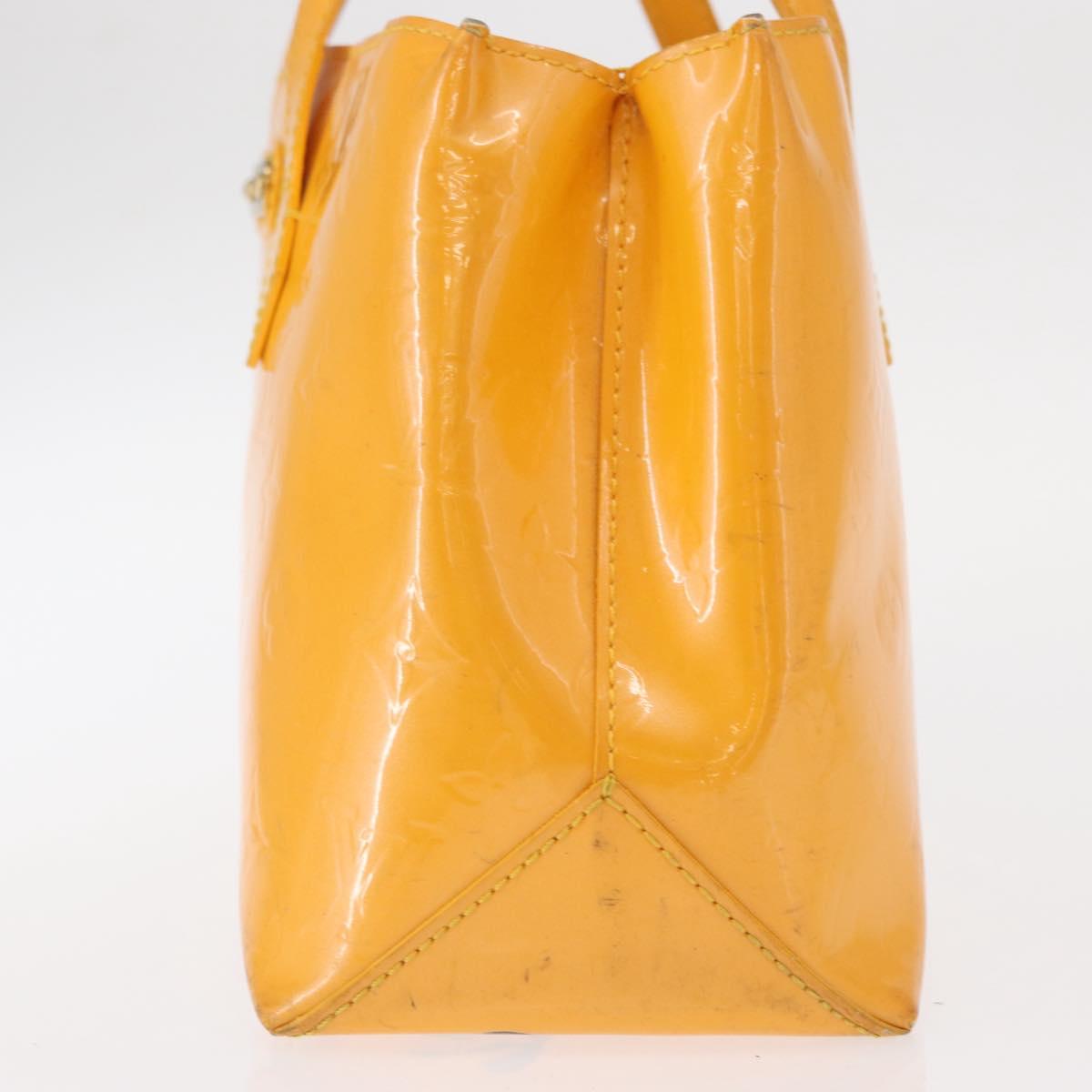LOUIS VUITTON Monogram Vernis Wilshire PM Bag Jaune Passion M91725 Auth 154194