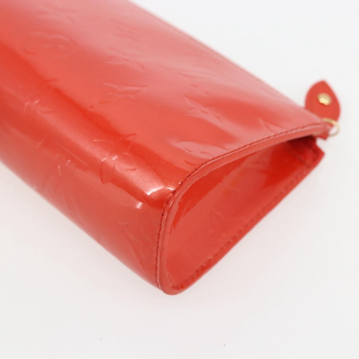 LOUIS VUITTON Monogram Vernis Trousse Pouch Orenge Sunset M93648 LV Auth 154200