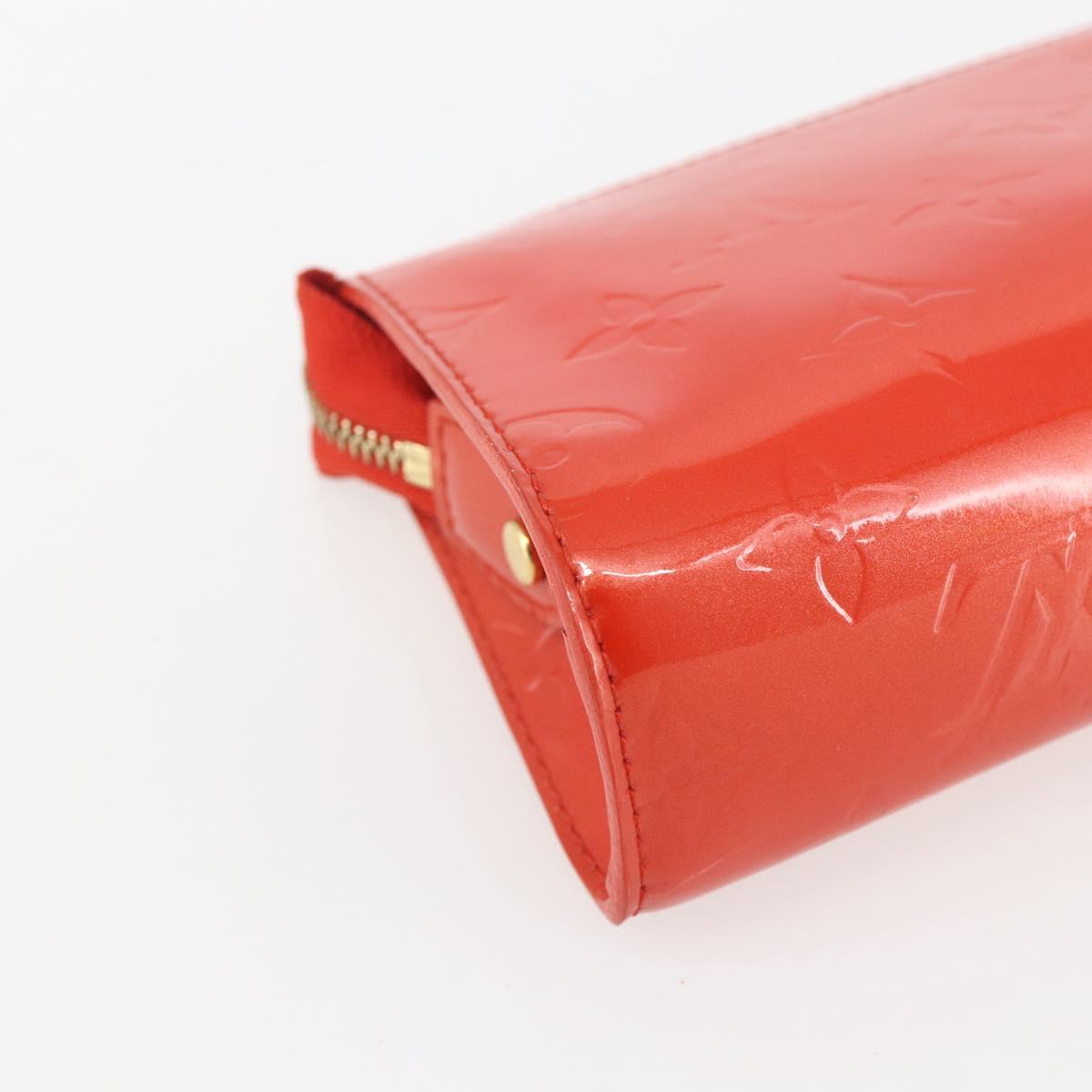 LOUIS VUITTON Monogram Vernis Trousse Pouch Orenge Sunset M93648 LV Auth 154200