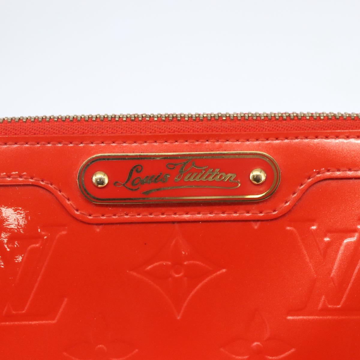 LOUIS VUITTON Monogram Vernis Trousse Pouch Orenge Sunset M93648 LV Auth 154200