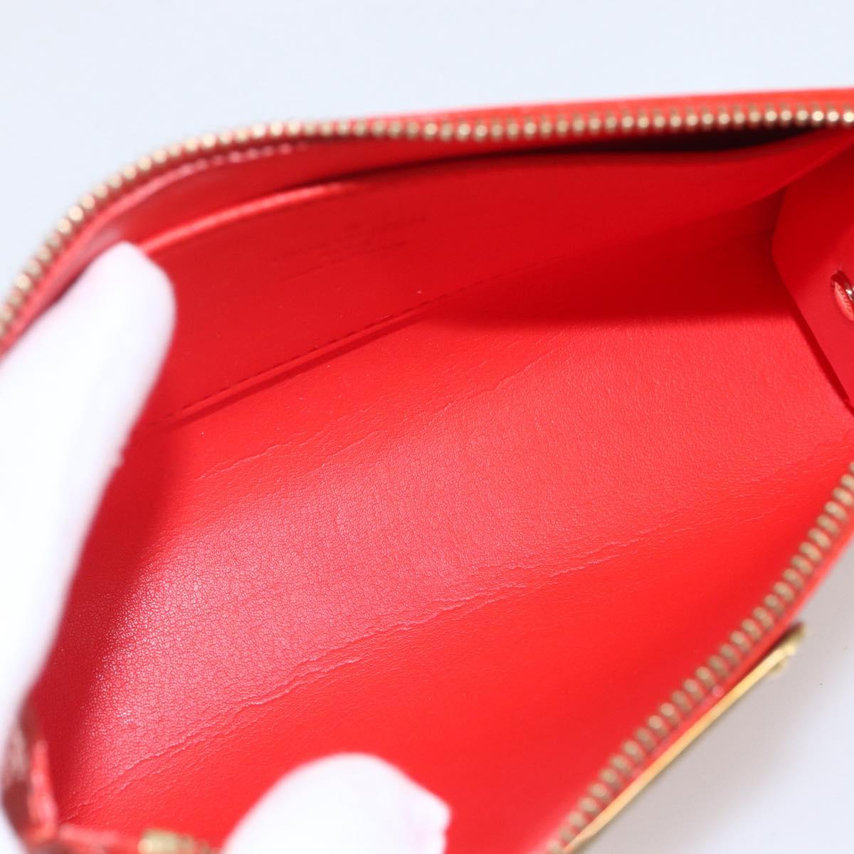 LOUIS VUITTON Monogram Vernis Trousse Pouch Orenge Sunset M93648 LV Auth 154200