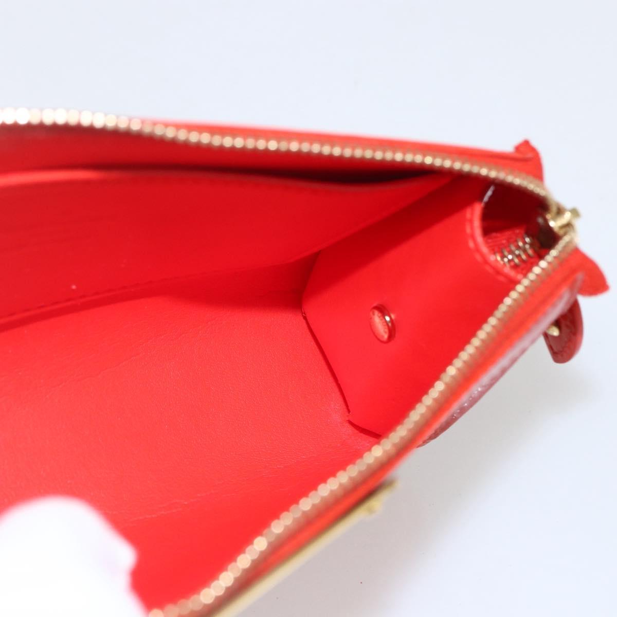 LOUIS VUITTON Monogram Vernis Trousse Pouch Orenge Sunset M93648 LV Auth 154200