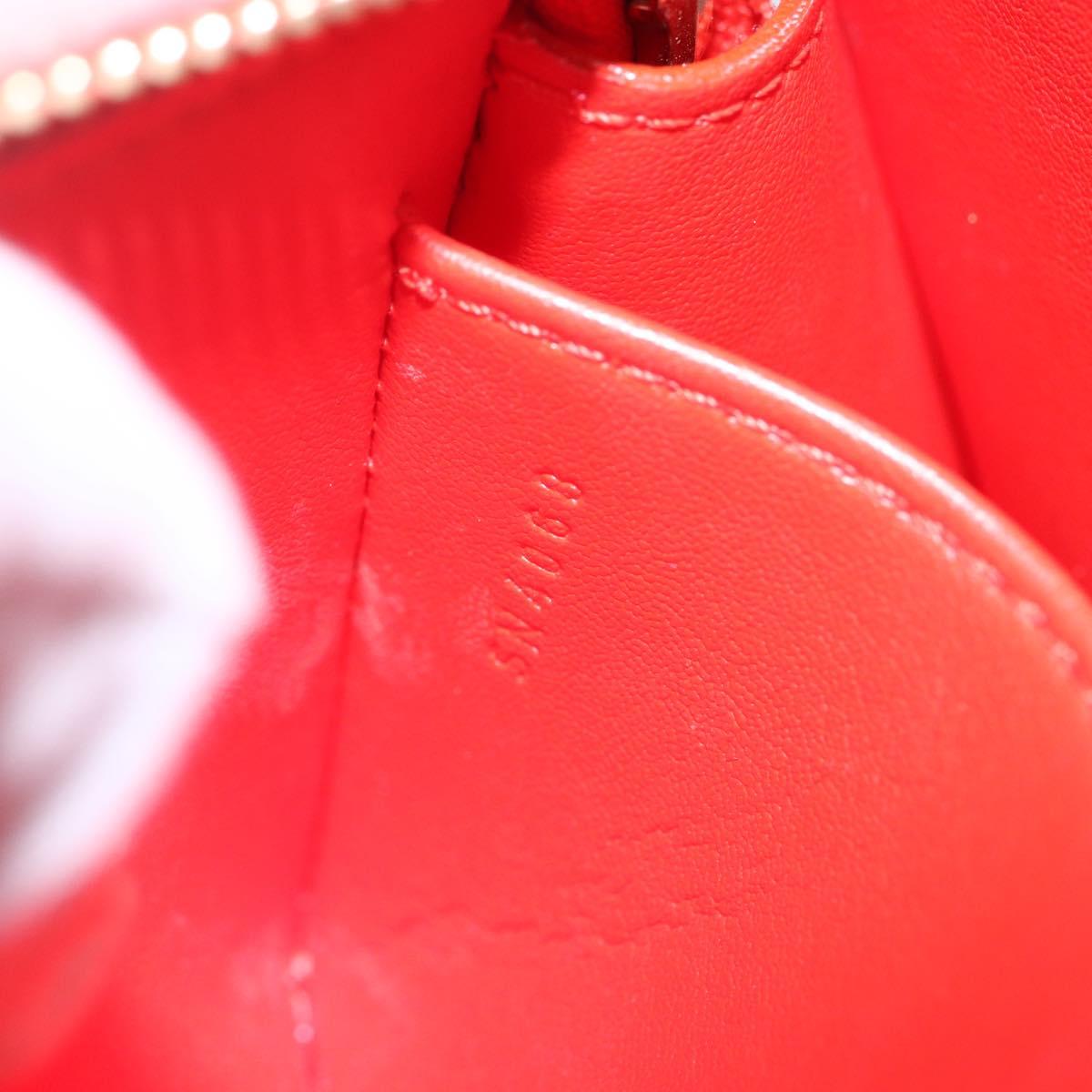 LOUIS VUITTON Monogram Vernis Trousse Pouch Orenge Sunset M93648 LV Auth 154200