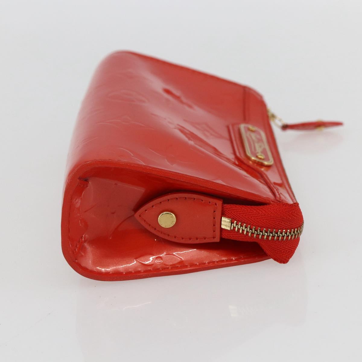 LOUIS VUITTON Monogram Vernis Trousse Pouch Orenge Sunset M93648 LV Auth 154200