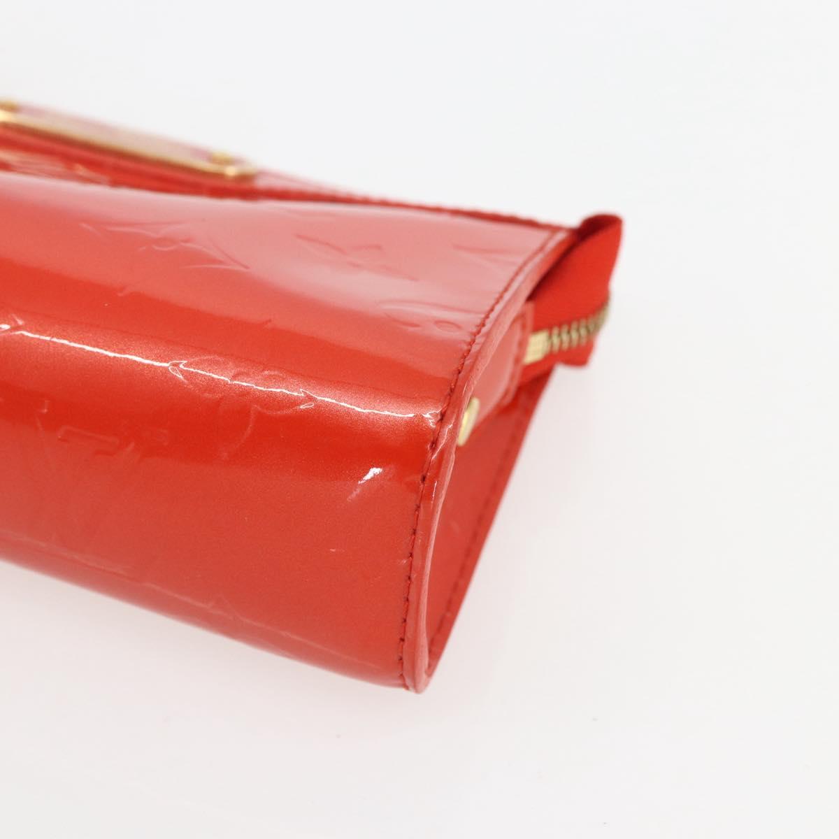LOUIS VUITTON Monogram Vernis Trousse Pouch Orenge Sunset M93648 LV Auth 154200