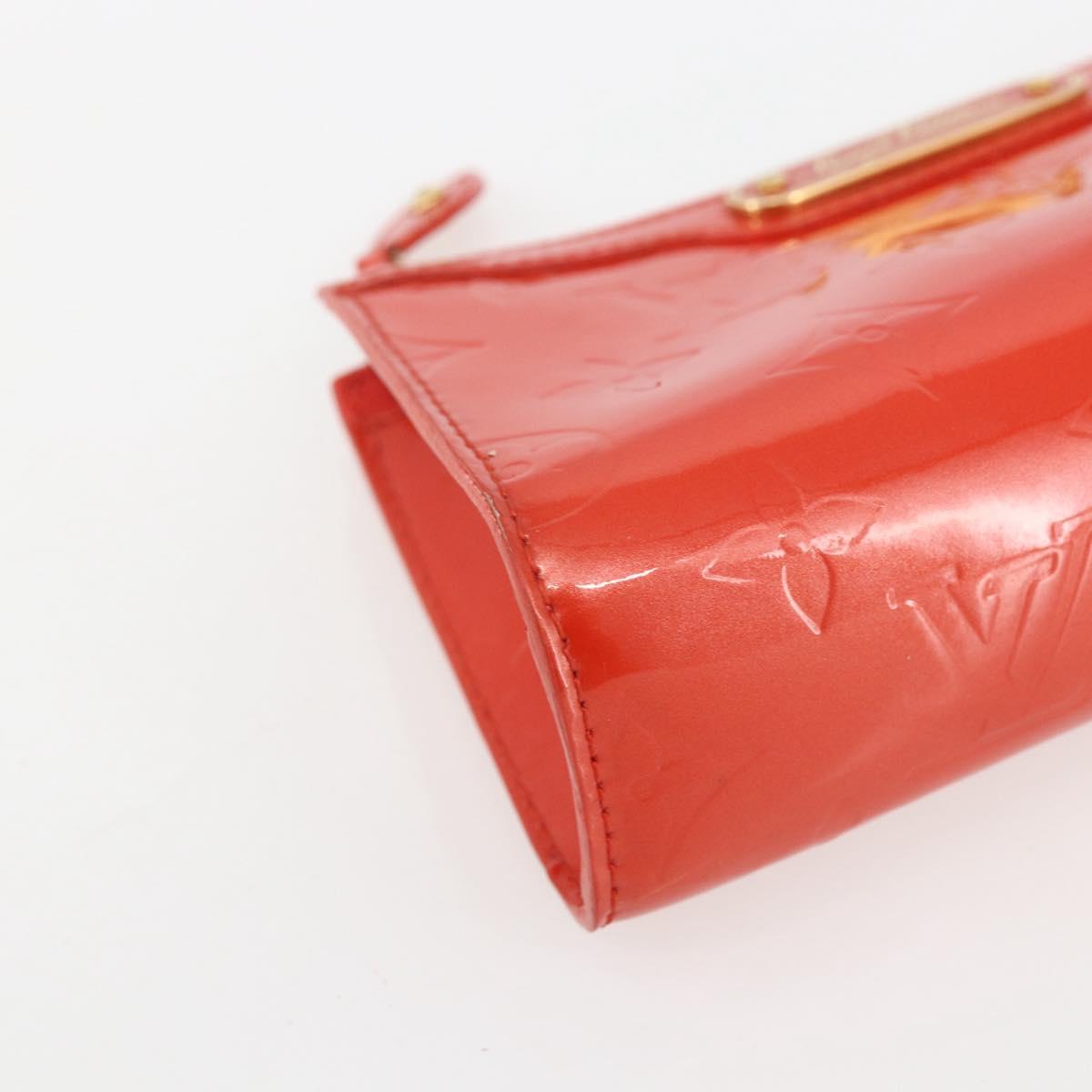 LOUIS VUITTON Monogram Vernis Trousse Pouch Orenge Sunset M93648 LV Auth 154200