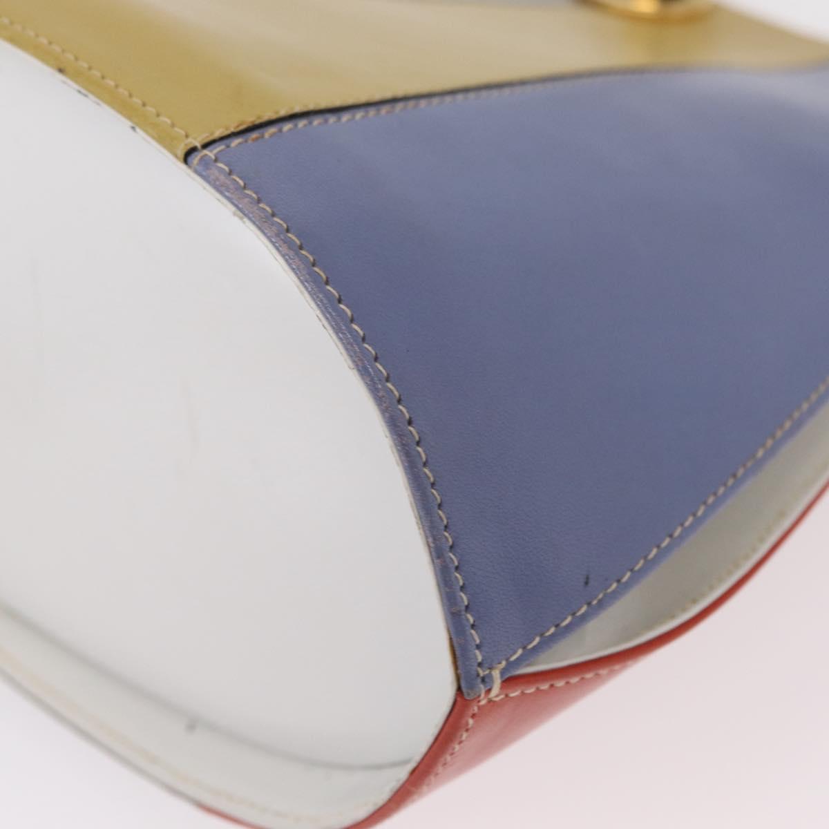 Salvatore Ferragamo Shoulder Bag Leather Multicolor Gold Auth 154202