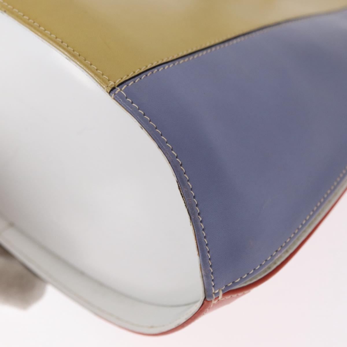 Salvatore Ferragamo Shoulder Bag Leather Multicolor Gold Auth 154202