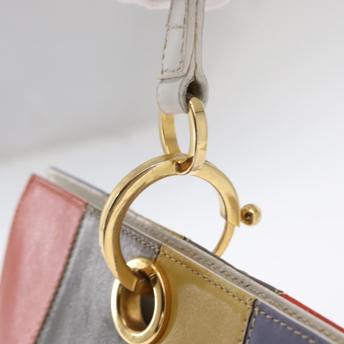 Salvatore Ferragamo Shoulder Bag Leather Multicolor Gold Auth 154202