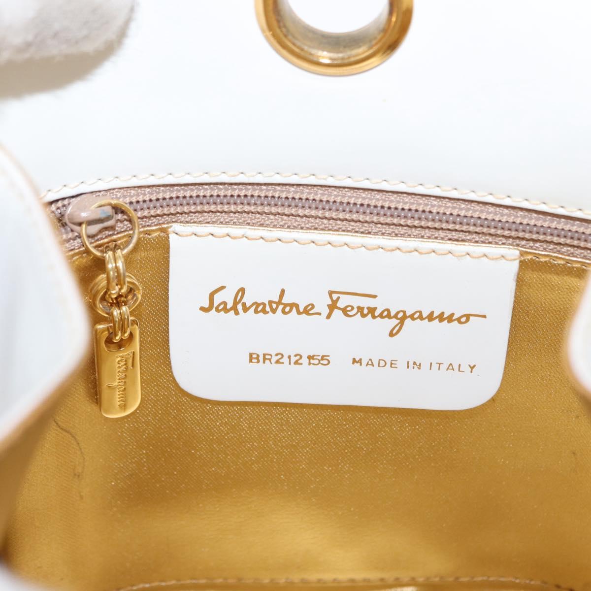 Salvatore Ferragamo Shoulder Bag Leather Multicolor Gold Auth 154202
