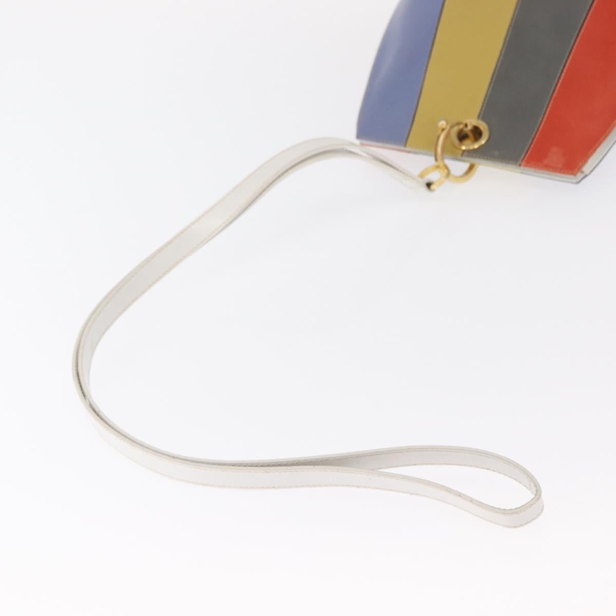 Salvatore Ferragamo Shoulder Bag Leather Multicolor Gold Auth 154202