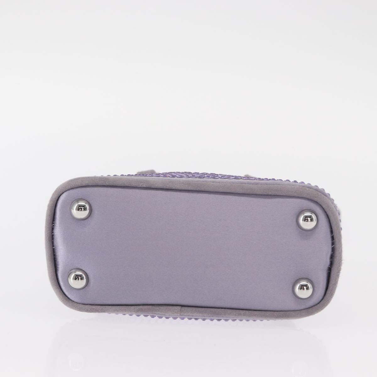 Maison Margiela 5AC Shoulder Bag Satin Purple Silver Auth 154204M