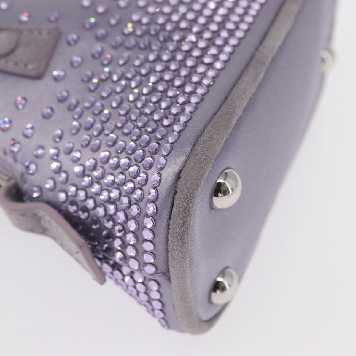 Maison Margiela 5AC Shoulder Bag Satin Purple Silver Auth 154204M