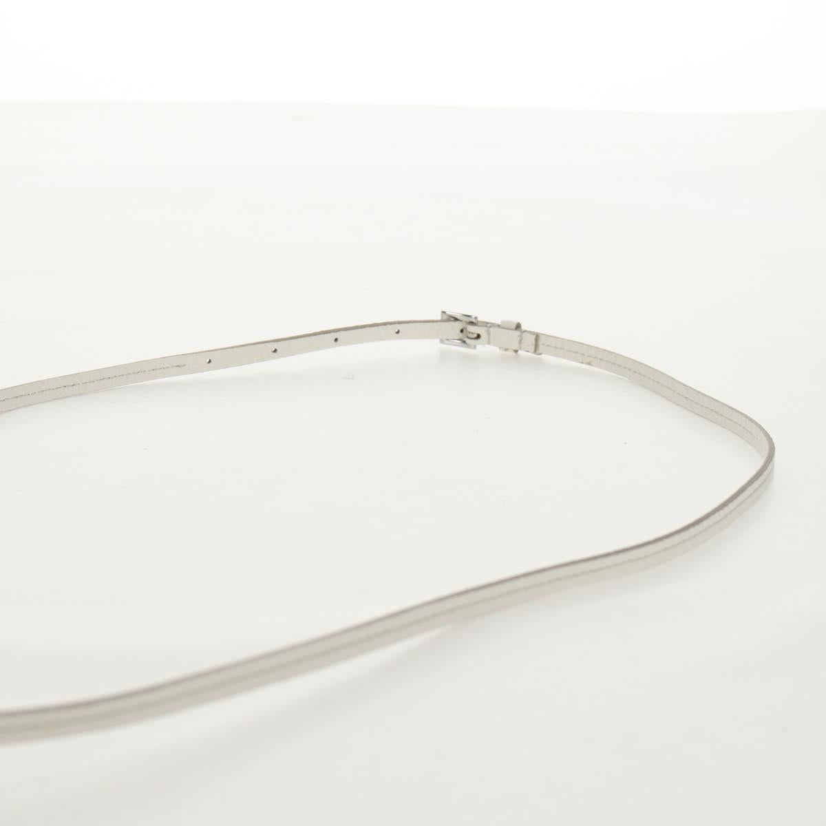 Maison Margiela Smart phone Shoulder Pouch White Silver Auth 154208M