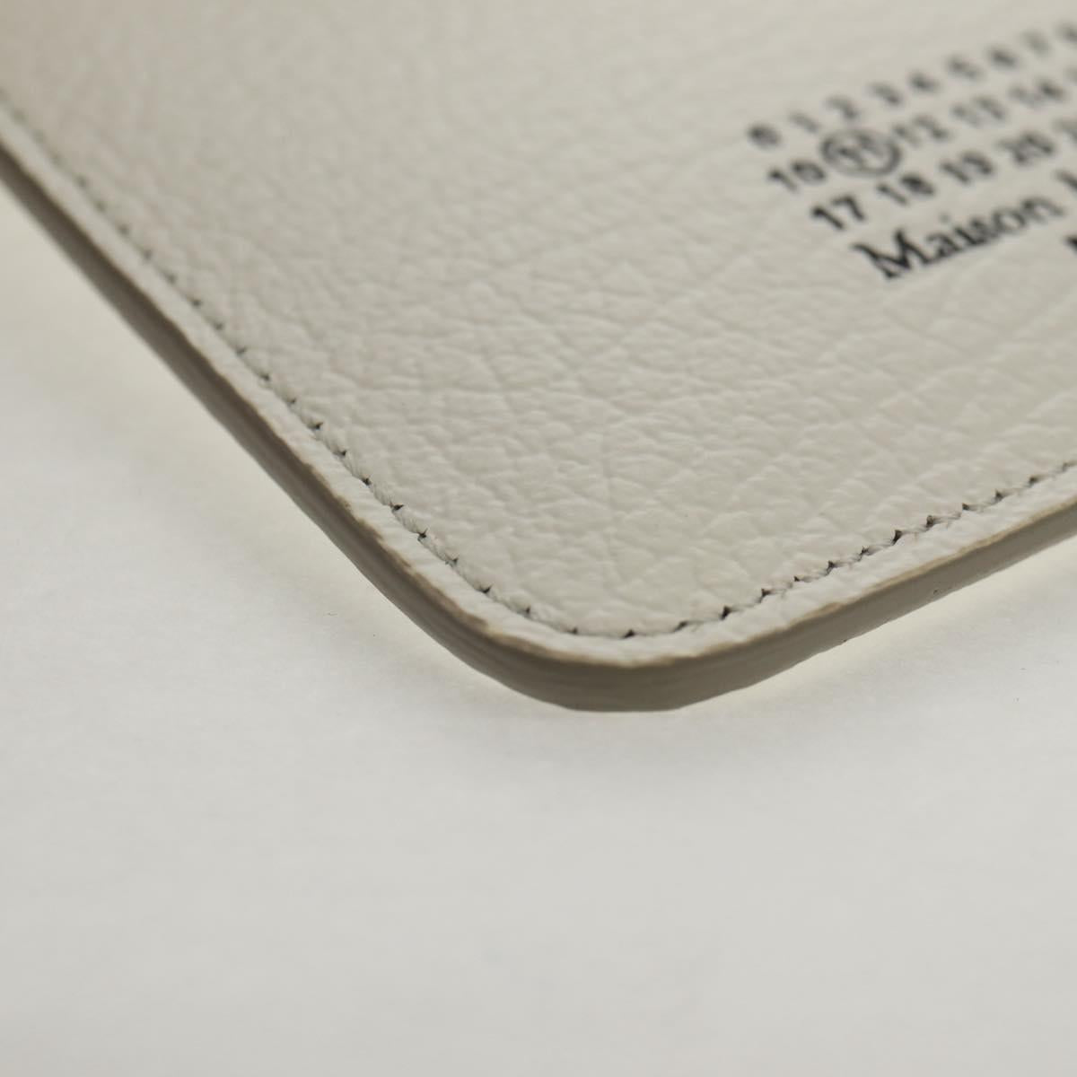 Maison Margiela Smart phone Shoulder Pouch White Silver Auth 154208M