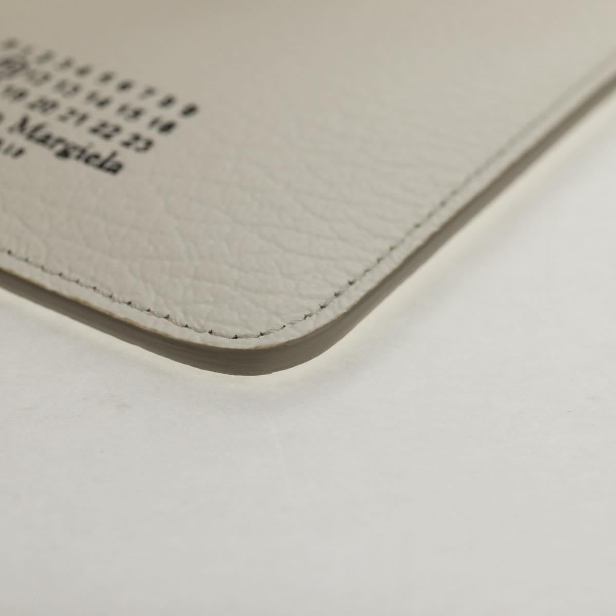 Maison Margiela Smart phone Shoulder Pouch White Silver Auth 154208M
