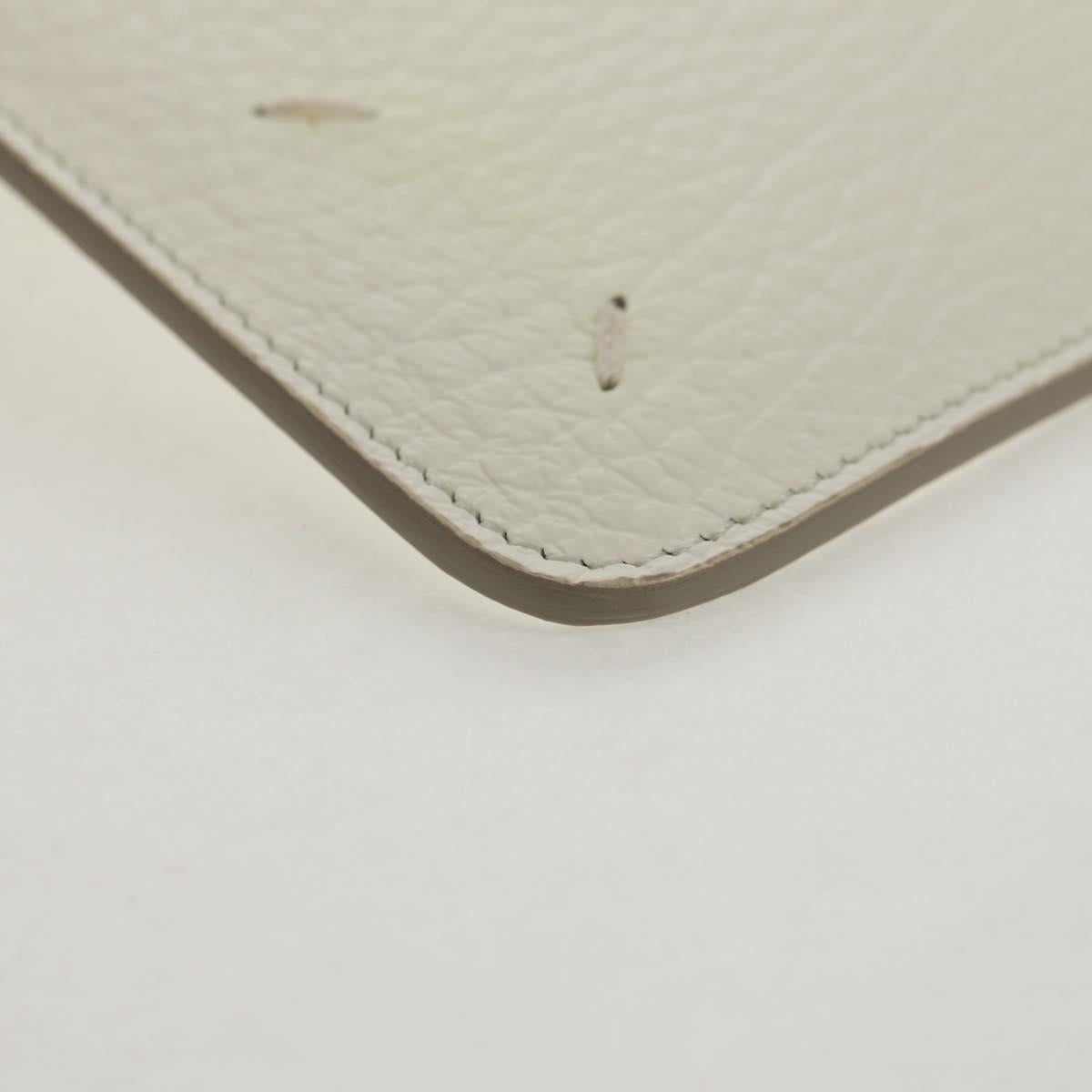 Maison Margiela Smart phone Shoulder Pouch White Silver Auth 154208M