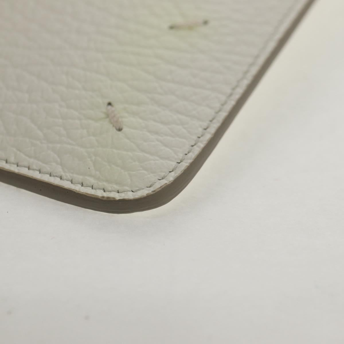Maison Margiela Smart phone Shoulder Pouch White Silver Auth 154208M