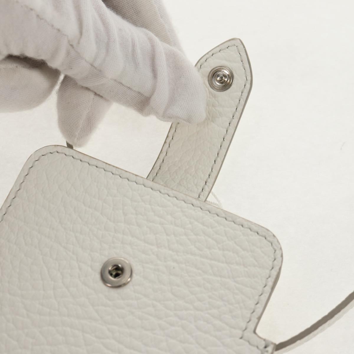 Maison Margiela Smart phone Shoulder Pouch White Silver Auth 154208M
