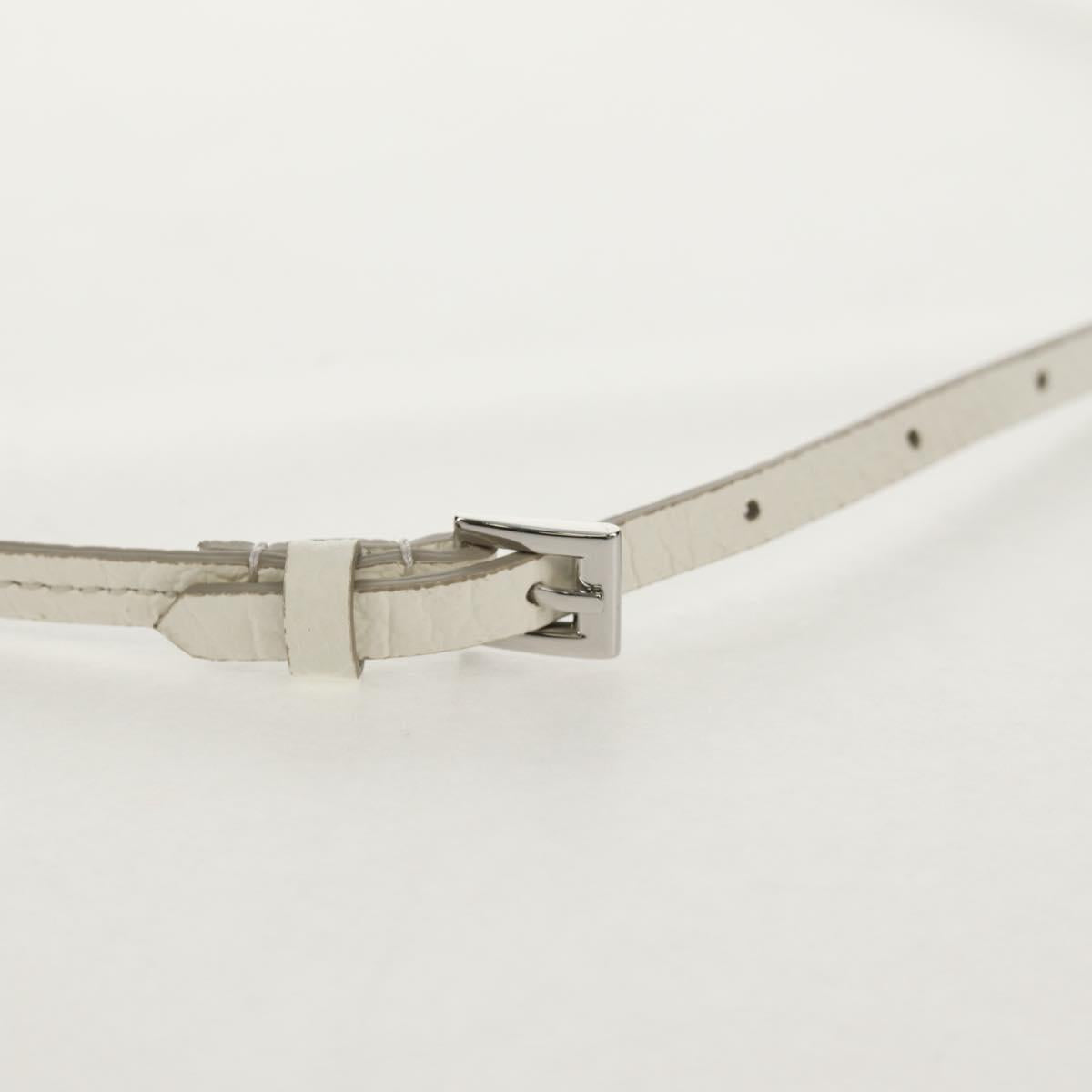 Maison Margiela Smart phone Shoulder Pouch White Silver Auth 154208M