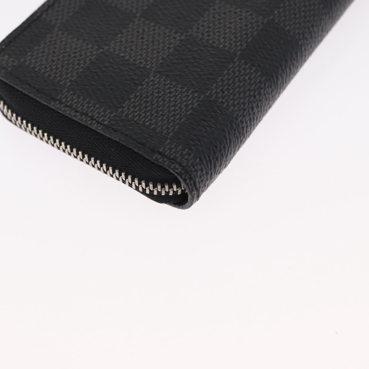 LOUIS VUITTON Damier Graphite Zippy Coin Purse Coin Purse N63076 LV Auth 154209