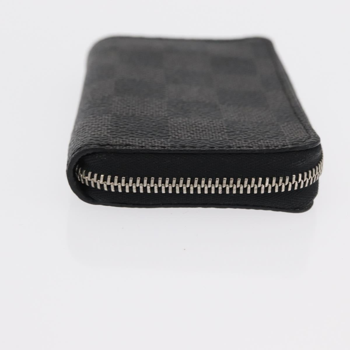 LOUIS VUITTON Damier Graphite Zippy Coin Purse Coin Purse N63076 LV Auth 154209