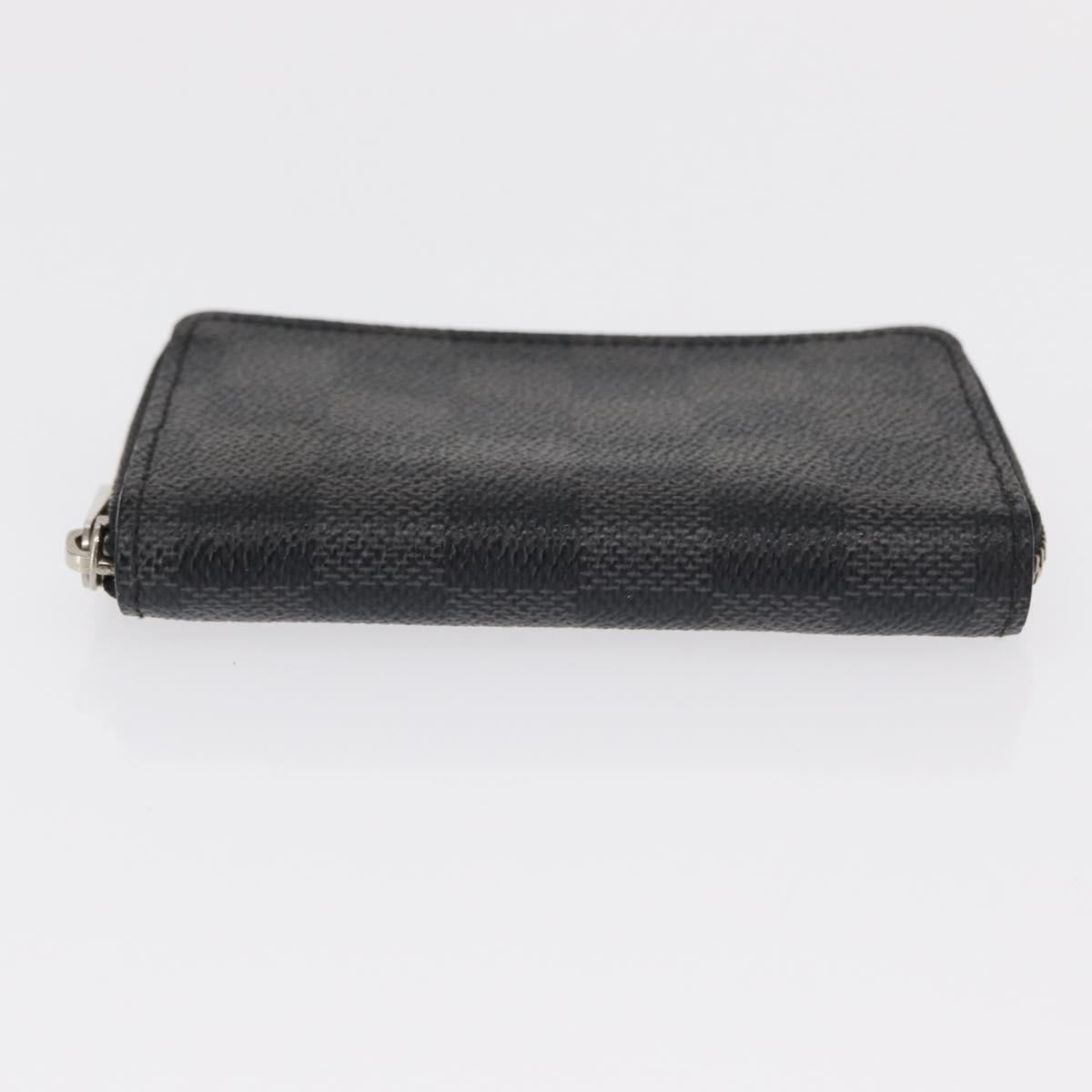 LOUIS VUITTON Damier Graphite Zippy Coin Purse Coin Purse N63076 LV Auth 154209