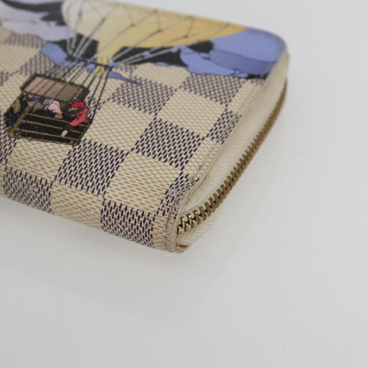 LOUIS VUITTON Damier Azur Illustre balloon Zippy Wallet N63006 LV Auth 154213