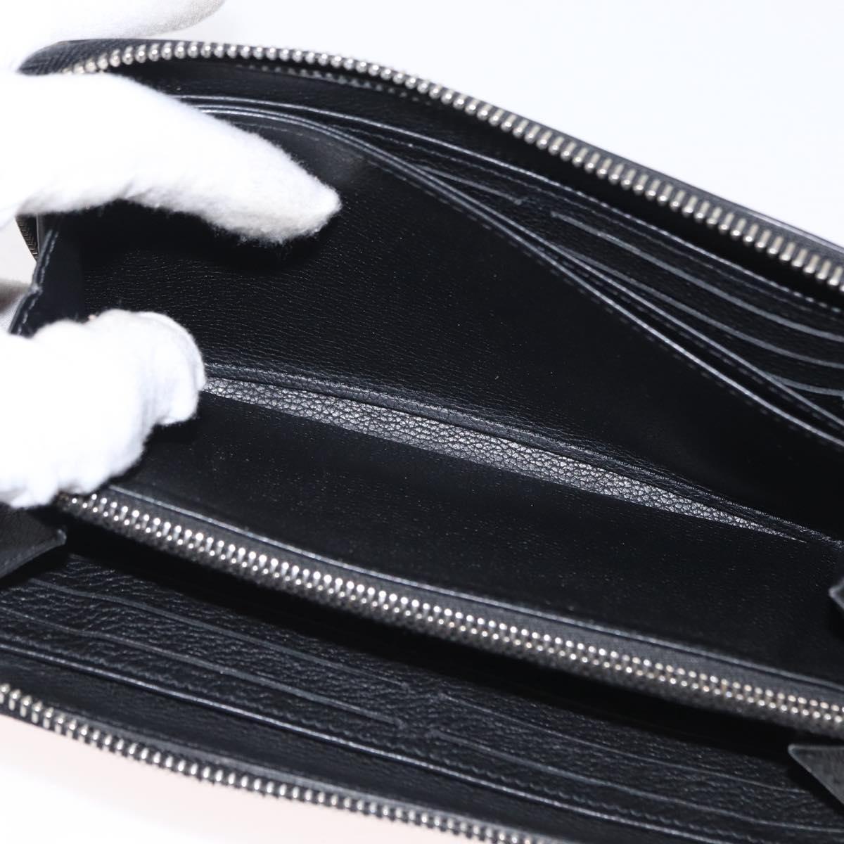 LOUIS VUITTON Zippy Rock Me Long Wallet Leather Black M62622 LV Auth 154214