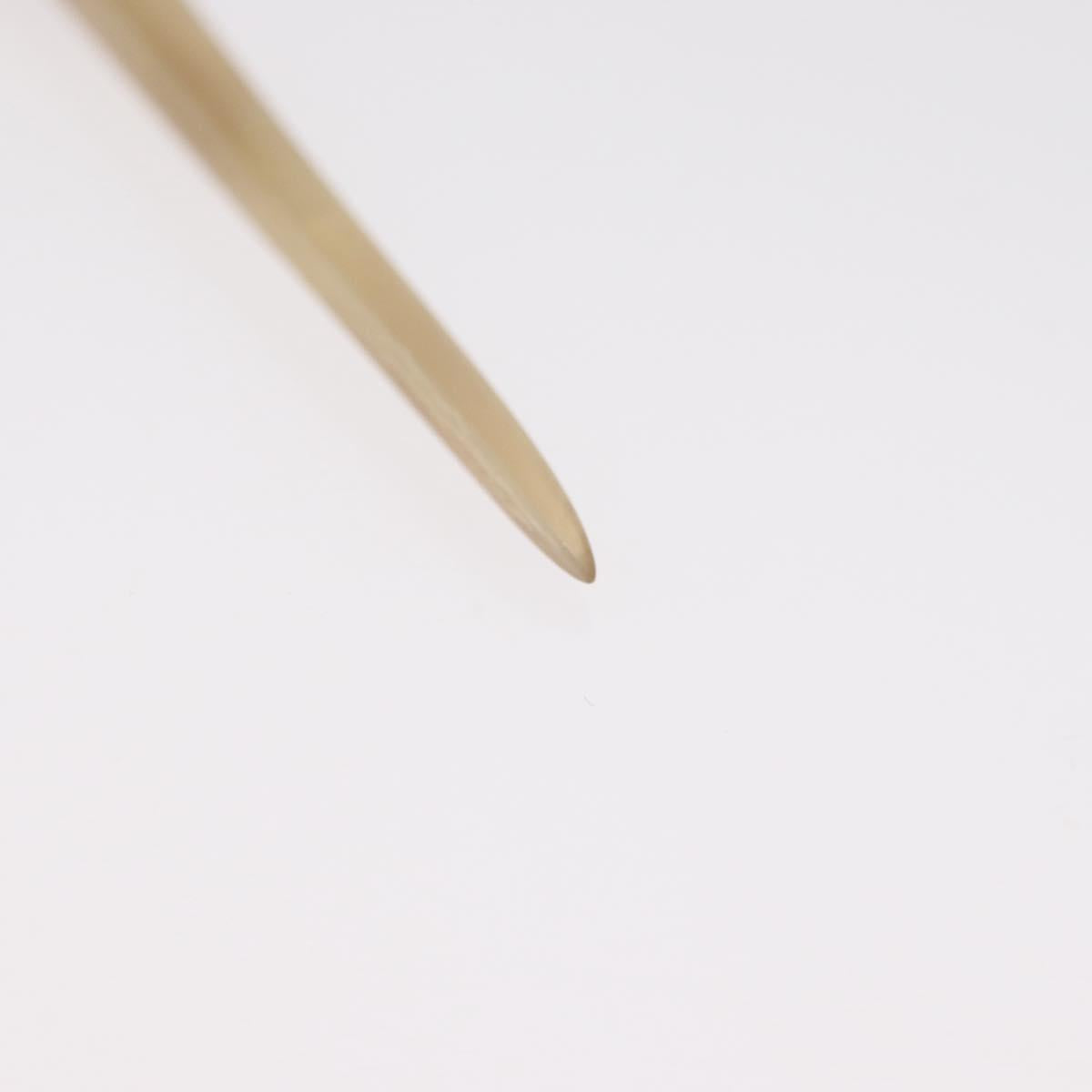 HERMES Buffalo Horn Kankanashi plastic Beige Auth 154222