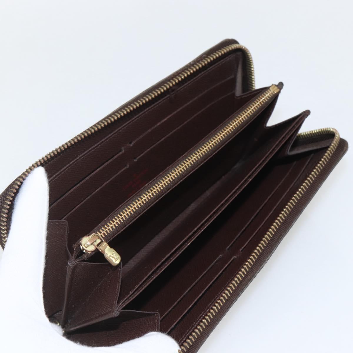 LOUIS VUITTON Damier Ebene Zippy Wallet Long Wallet N41661 LV Auth 154246