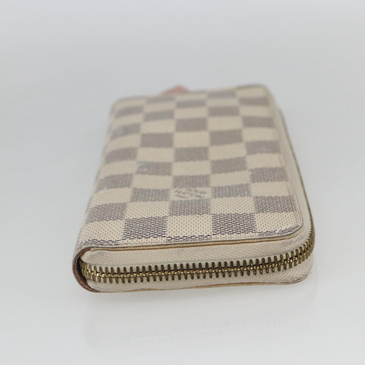 LOUIS VUITTON Damier Azur Portefeuille Clemence Long Wallet N61264 Auth 154247