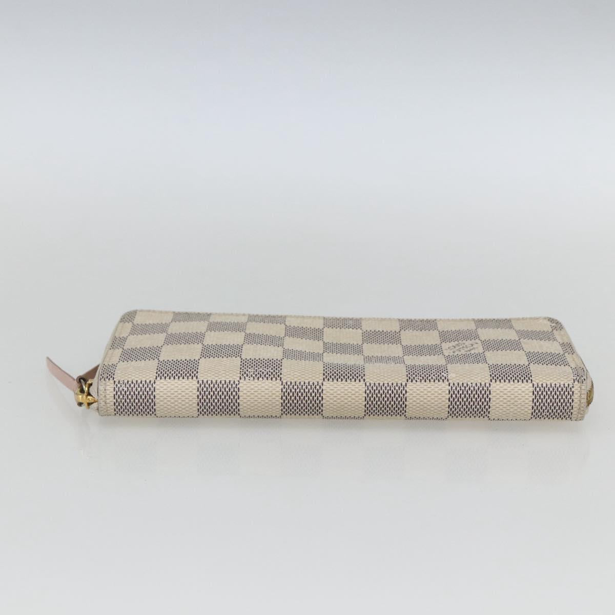 LOUIS VUITTON Damier Azur Portefeuille Clemence Long Wallet N61264 Auth 154247